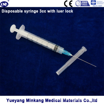 3 Parts Syringe 3cc (luer lock)